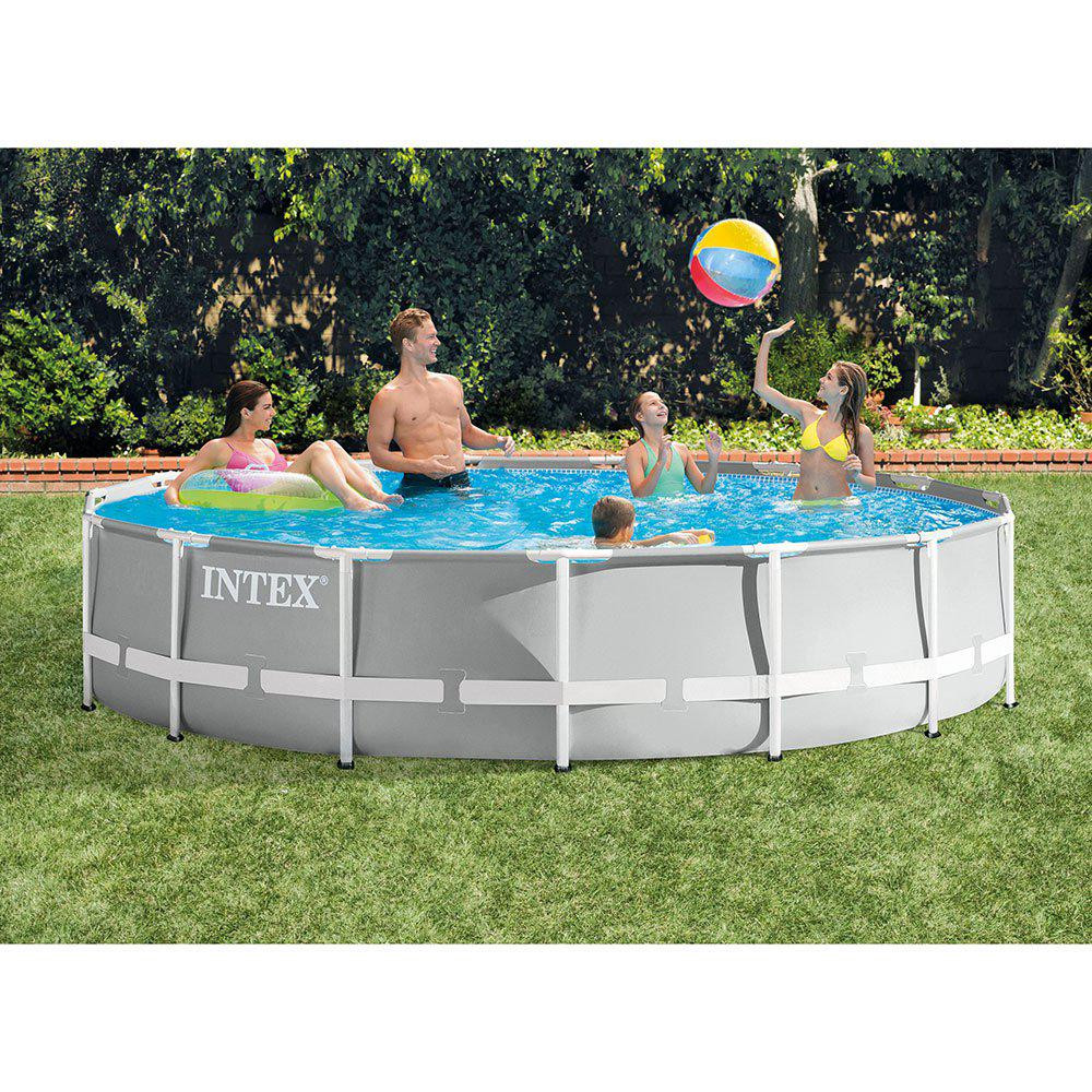15 Ft Above Ground Pool
 15 ft Prism Frame Ground Swimming Pool Set with