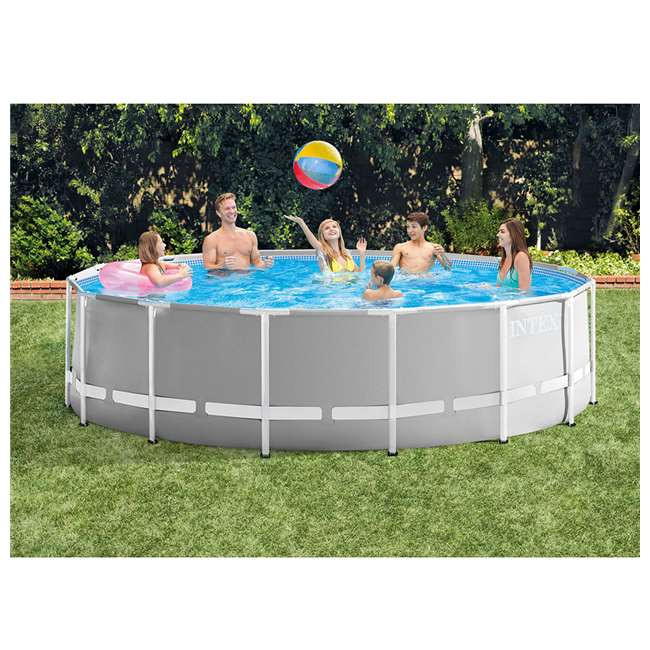 15 Ft Above Ground Pool
 Intex 15 Foot x 48 Inch Prism Ground Swimming Pool