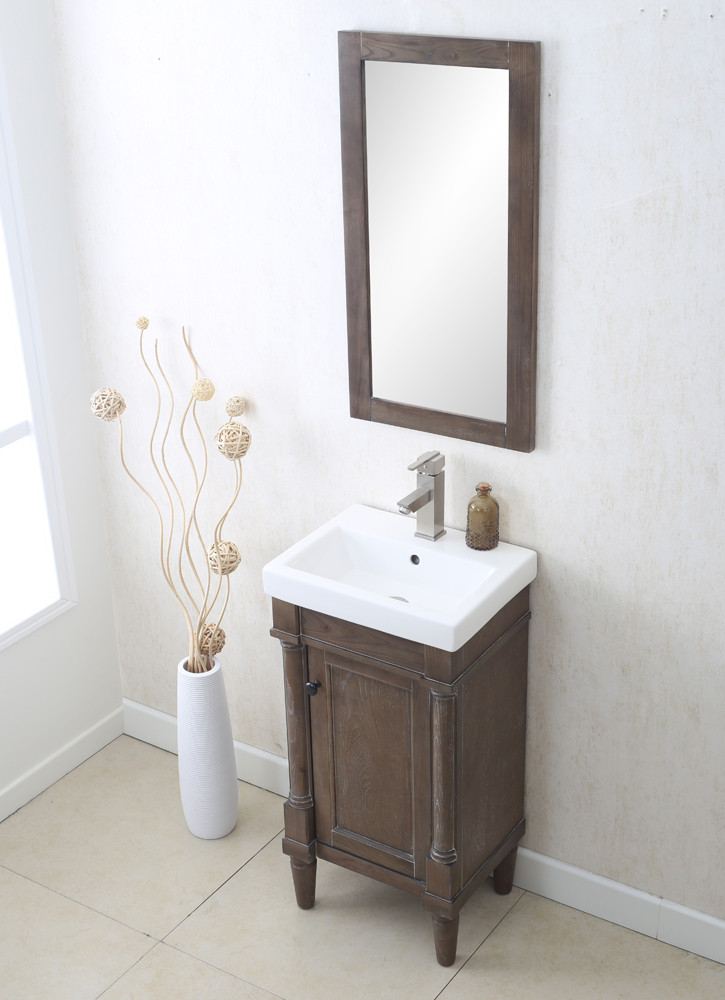 18 Bathroom Vanity With Sink
 Legion Furniture 18" Weathered Gray Sink Vanity No