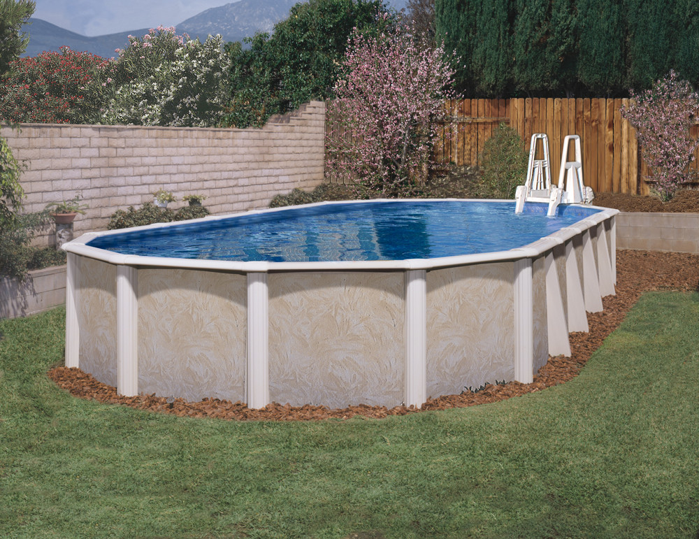 18X33 Above Ground Pool
 18 x 33 Oval 52" Whispering Wind II & In Wall Step