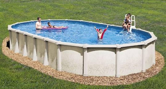 18X33 Above Ground Pool
 18 x 33 54 Tahitian Resin Ground Oval Pool Package