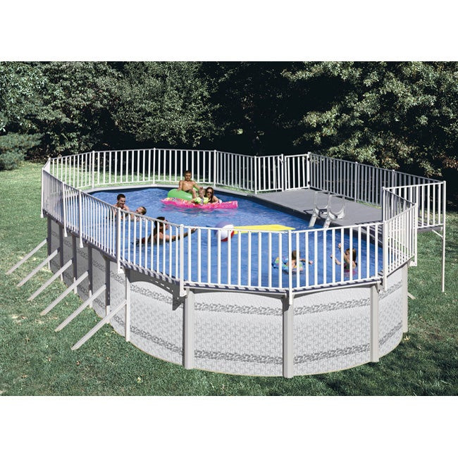 18X33 Above Ground Pool
 Ground Poolside Deck For 18 x 33 Oval Pool