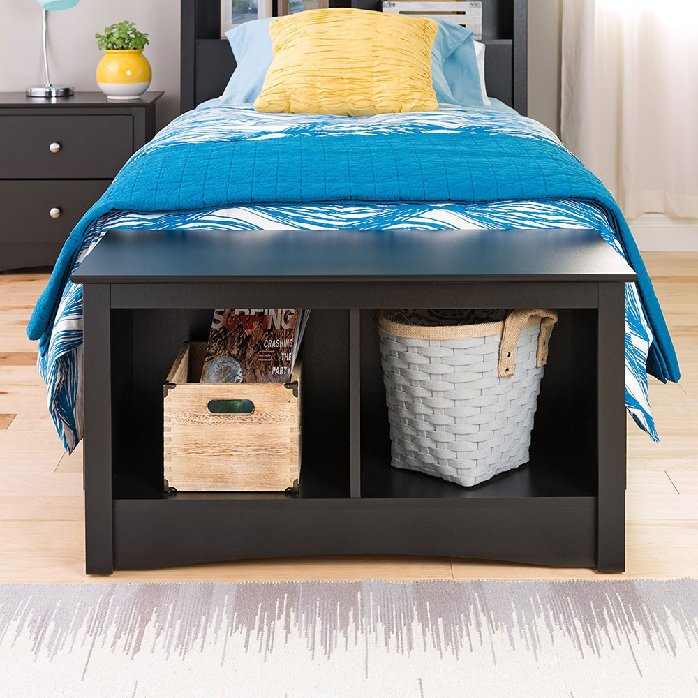 2 Cubby Storage Bench
 Sonoma Twin Cubby Storage Bench Black in Storage Benches