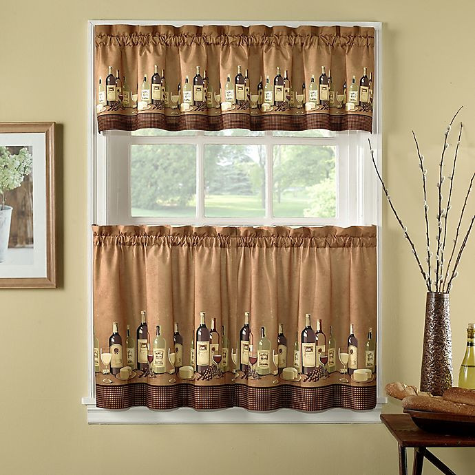 24 Inch Kitchen Curtains
 Buy Wines 24 Inch Kitchen Window Curtain Tiers and Valance