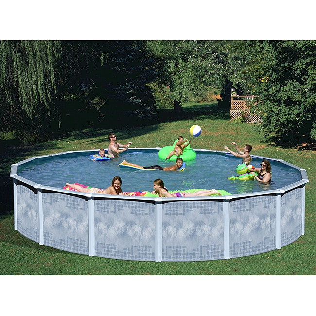 27 Above Ground Pool
 Shop Quest 27 foot All in 1 Ground Swimming Pool Kit