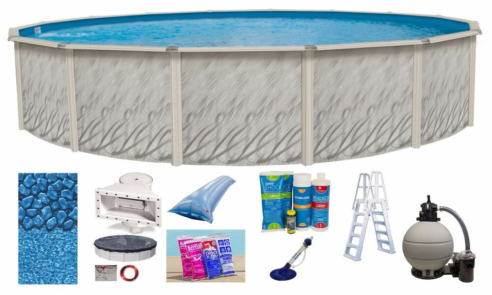 27 Above Ground Pool
 27 x52" Round MEADOWS Ground Swimming Pool & Liner