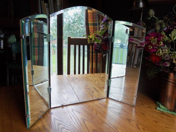 3 Way Bathroom Mirror
 tri fold free standing vanity table mirror
