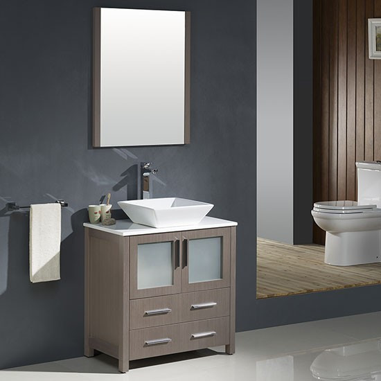 30 Inch Oak Bathroom Vanity
 Fresca Torino single 30 inch Modern Bathroom Vanity