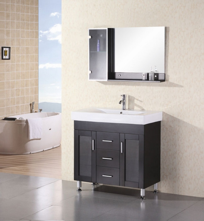 36 In Bathroom Vanity
 36 Inch Modern Single Sink Bathroom Vanity with White