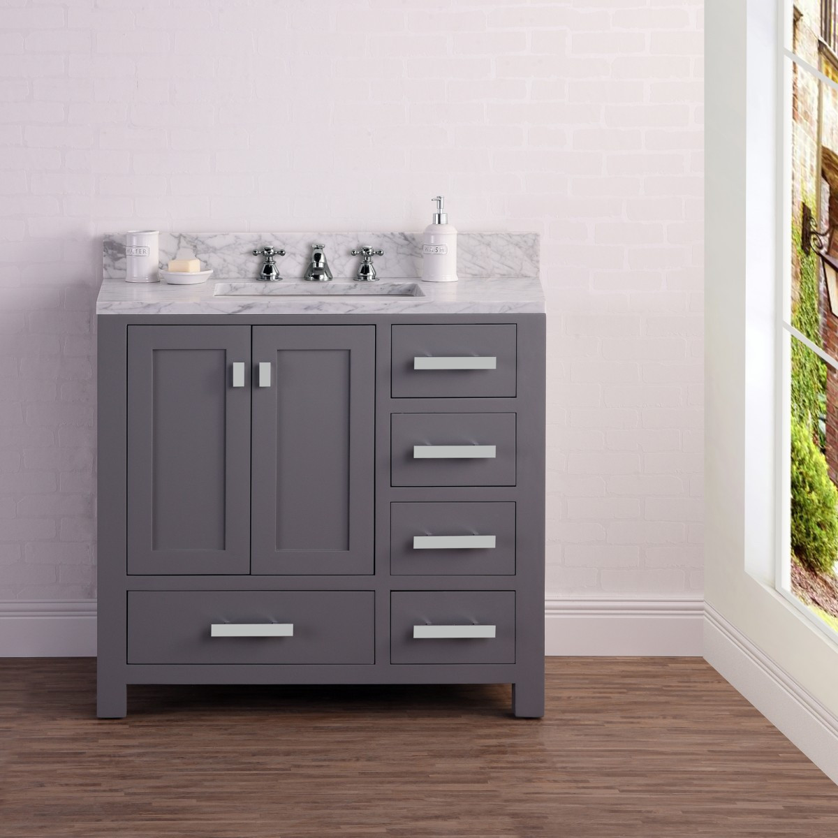 36 Inch Grey Bathroom Vanity
 Water Creation s collection of premier single sink