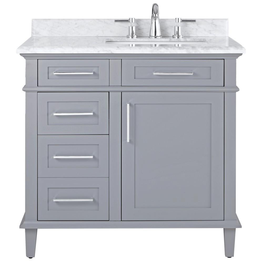 36 Inch Grey Bathroom Vanity
 Home Decorators Collection Sonoma 36 in W x 22 in D Bath