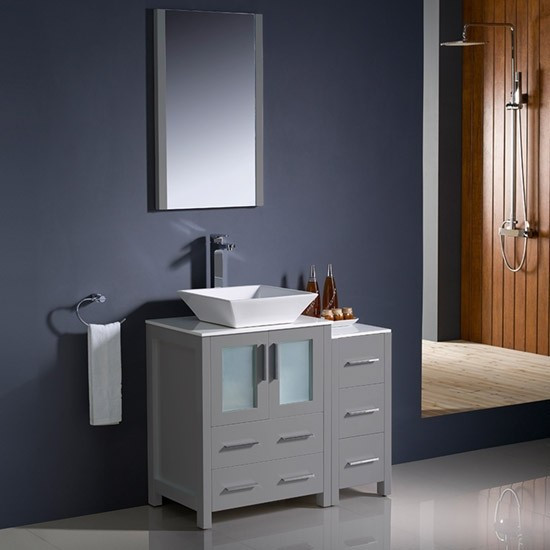 36 Inch Grey Bathroom Vanity
 Fresca Torino single 36 inch Modern Bathroom Vanity