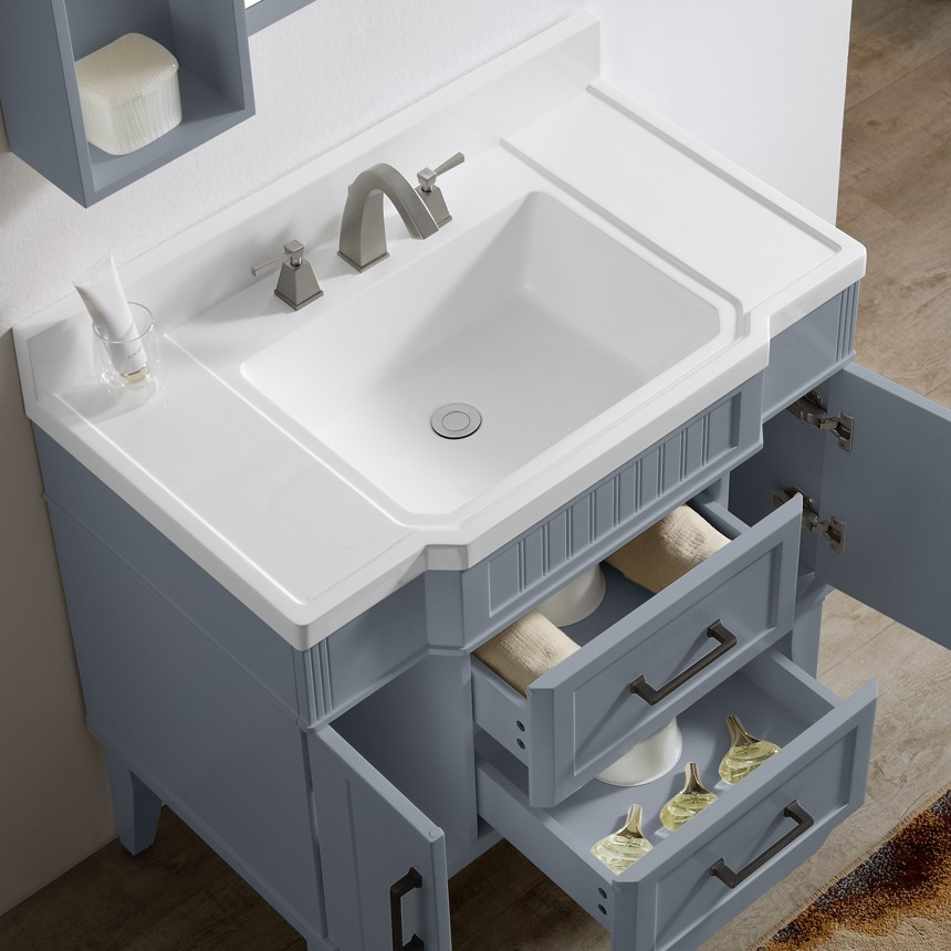 36 Inch Grey Bathroom Vanity
 Dowell 36 Inch Bathroom Vanity Model 020 36 06 Color Gray blue