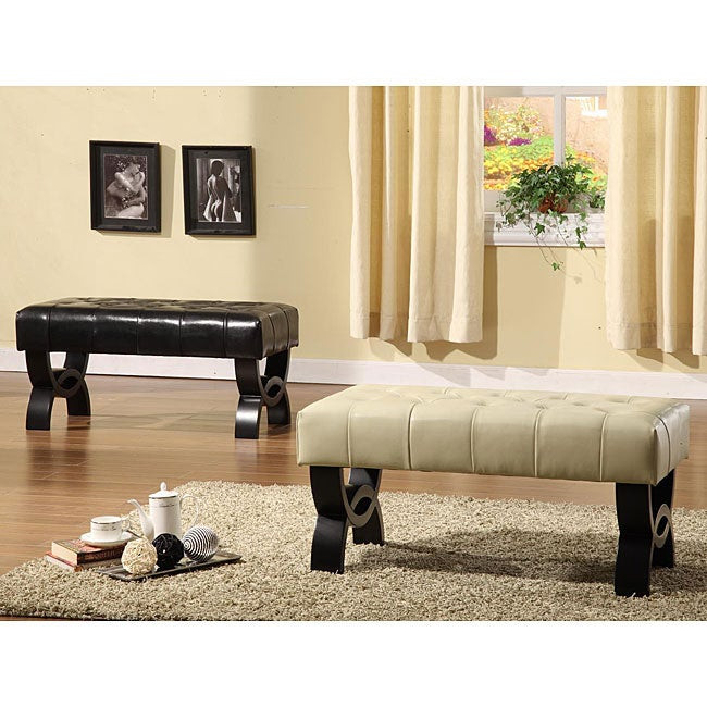 36 Inch Storage Bench
 Tufted Bicast Leather 36 inch Bench Overstock