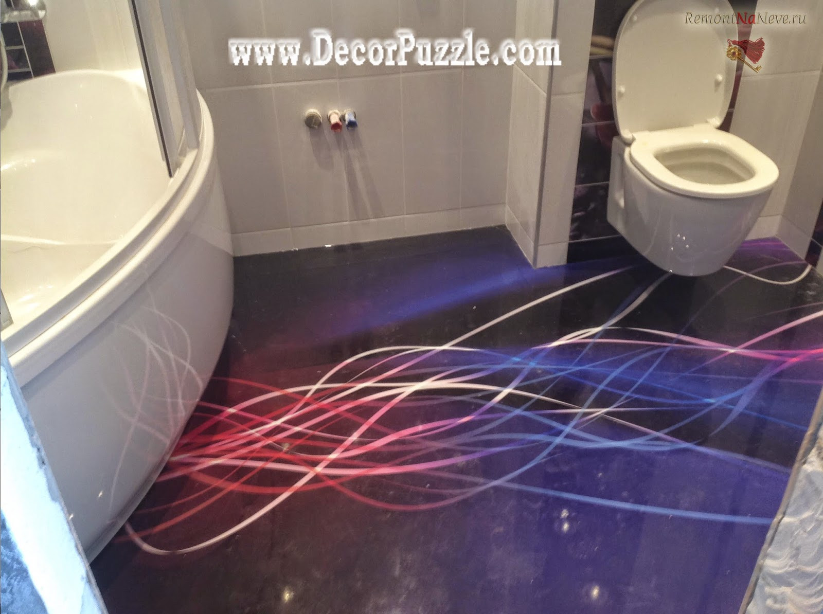 3D Bathroom Floor Design
 3D bathroom floor murals designs and self leveling floors