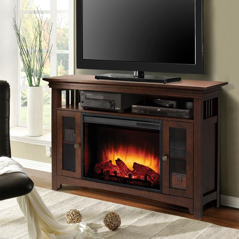 48 Electric Fireplace
 Muskoka Wyatt 48 in Freestanding Electric Fireplace TV