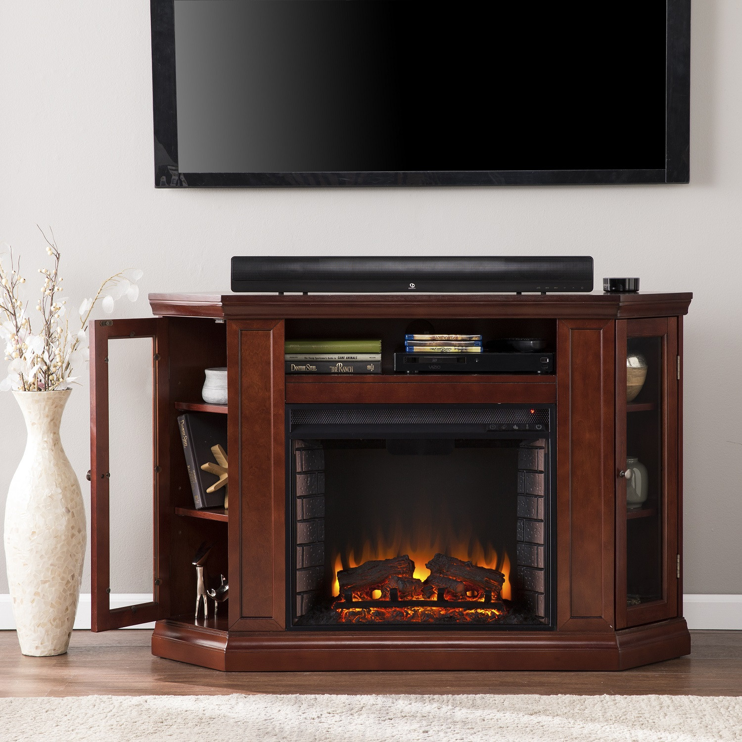 48 Electric Fireplace
 48" Claremont Convertible Media Electric Fireplace