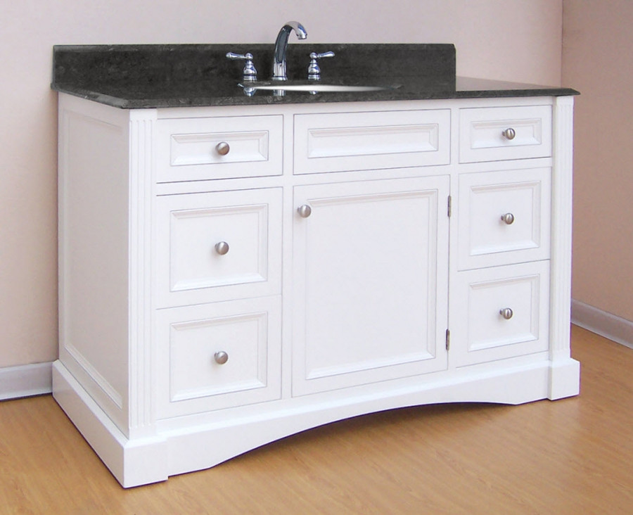 48 Inch Bathroom Vanity
 48 Inch Single Sink Bathroom Vanity with White Finish and