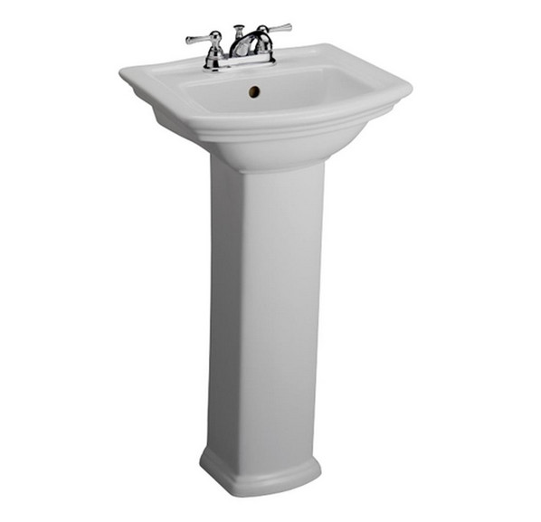 8' By 8' Bathroom Designs
 Barclay Washington 460 Pedestal Lavatory 8 White