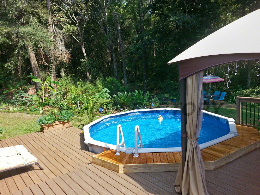 Above Ground Pool Deck
 Pool Deck Ideas Partial Deck The Pool Factory