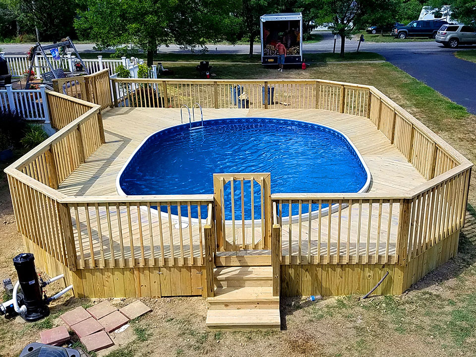 Above Ground Pool Deck
 Wood & posite Ground Pool Decks in Buffalo NY