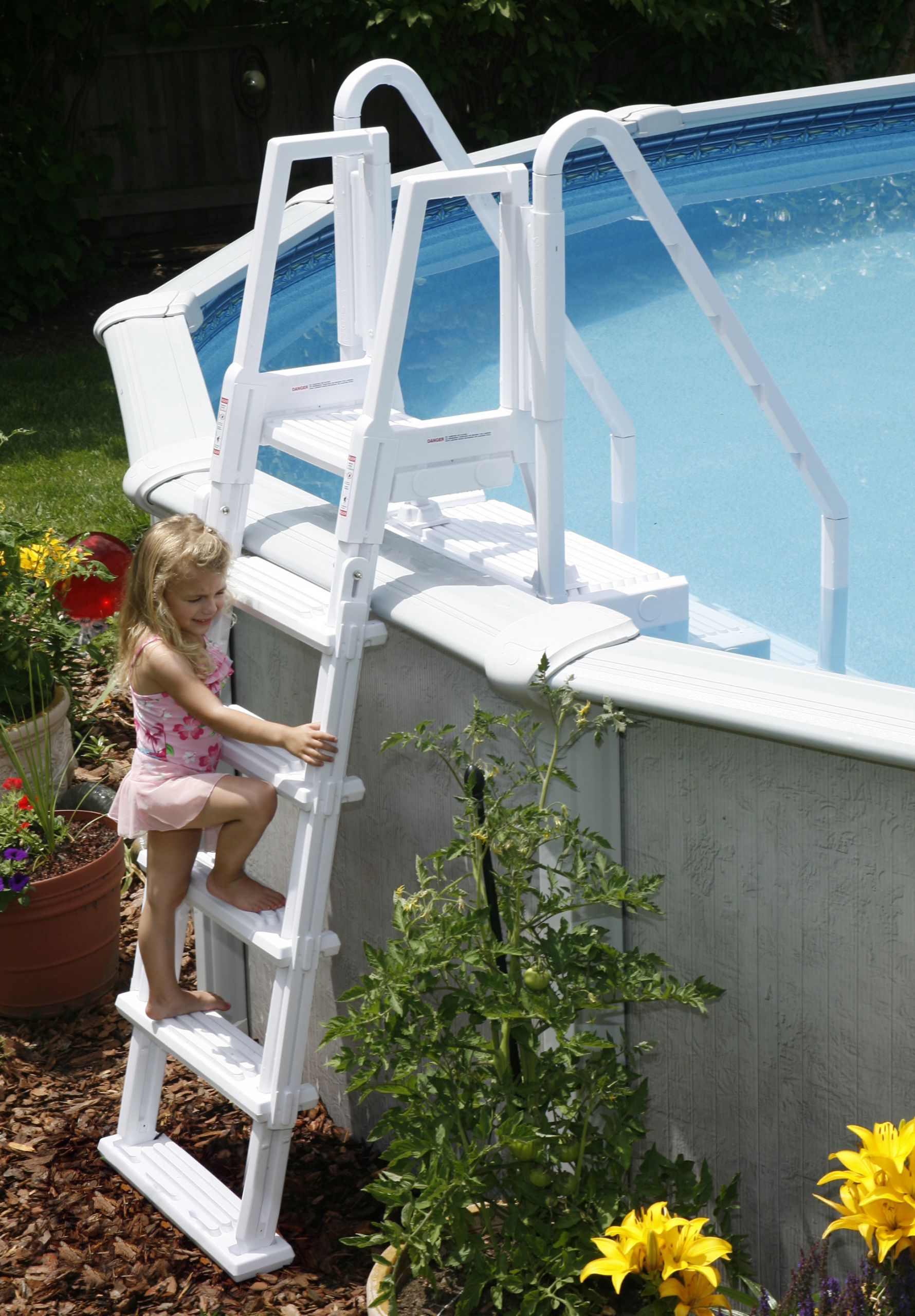 Above Ground Pool Ladder Steps
 Easy Ground Pool Step with Outside Ladder