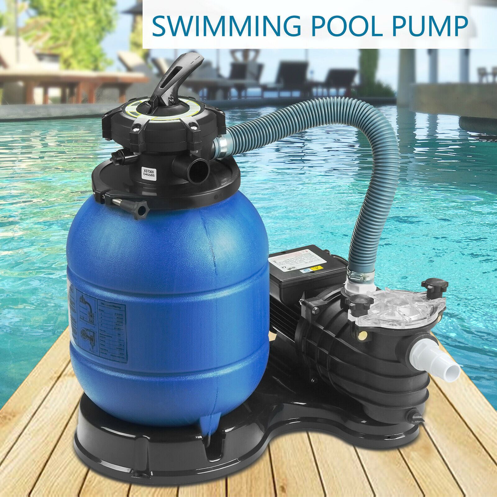 Above Ground Swimming Pool Filters
 13" Sand Filter Ground 0 35HP Pro 2450GPH GAL