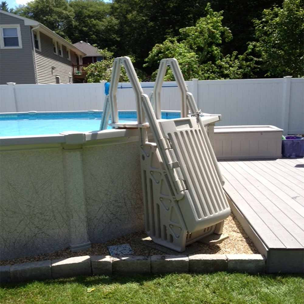 Above Ground Swimming Pool Steps
 Neptune Step Ladder Ground Pool Entry System