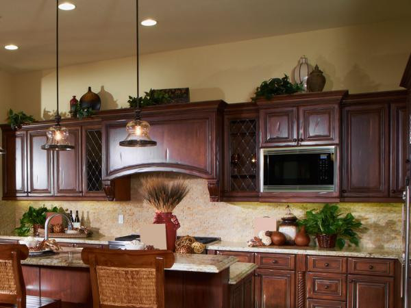 Above Kitchen Cabinet Decorative Accents
 Ideas for Decorating Kitchen Cabinets