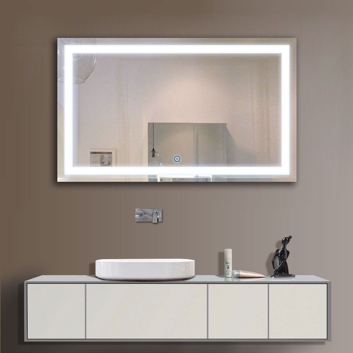 Amazon Bathroom Mirrors
 DECORAPORT 40 Inch 24 Inch Horizontal LED Wall Mounted
