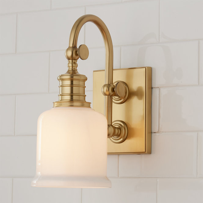 Antique Brass Bathroom Light
 Well Appointed Bath Light 1 Light Shades of Light