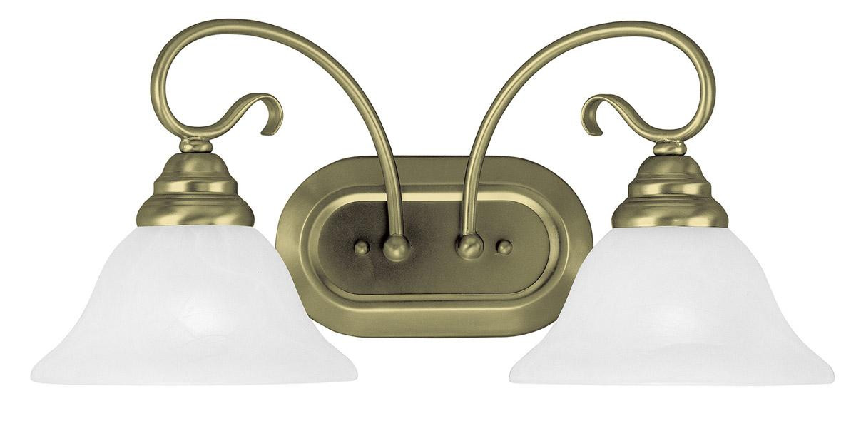 Antique Brass Bathroom Light
 Livex Antique Brass 2 Light Coronado Bathroom Vanity