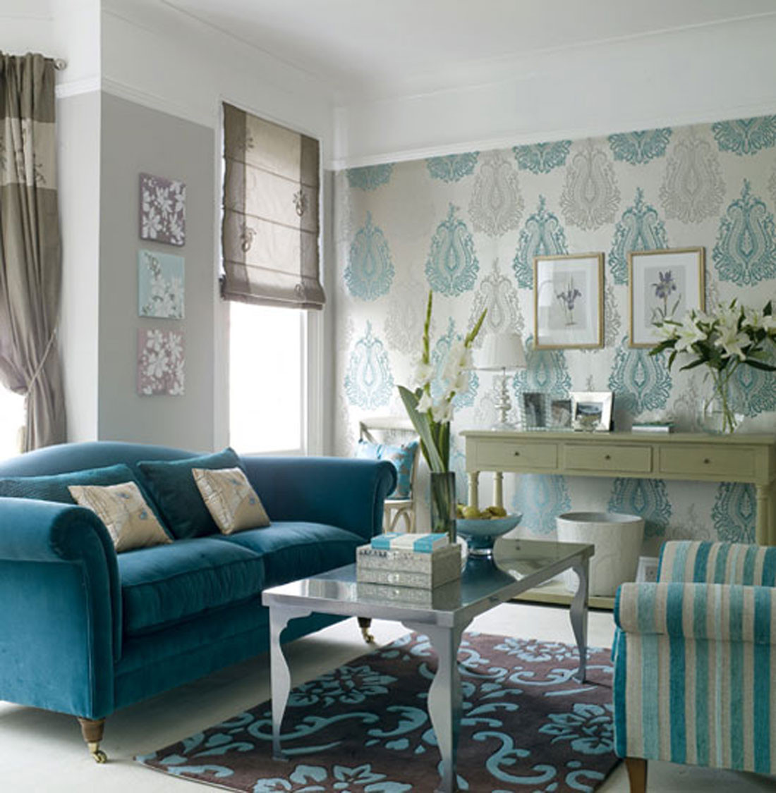 Aqua Curtains Living Room
 The Texture of Teal and Turquoise – A Bold and Beautiful