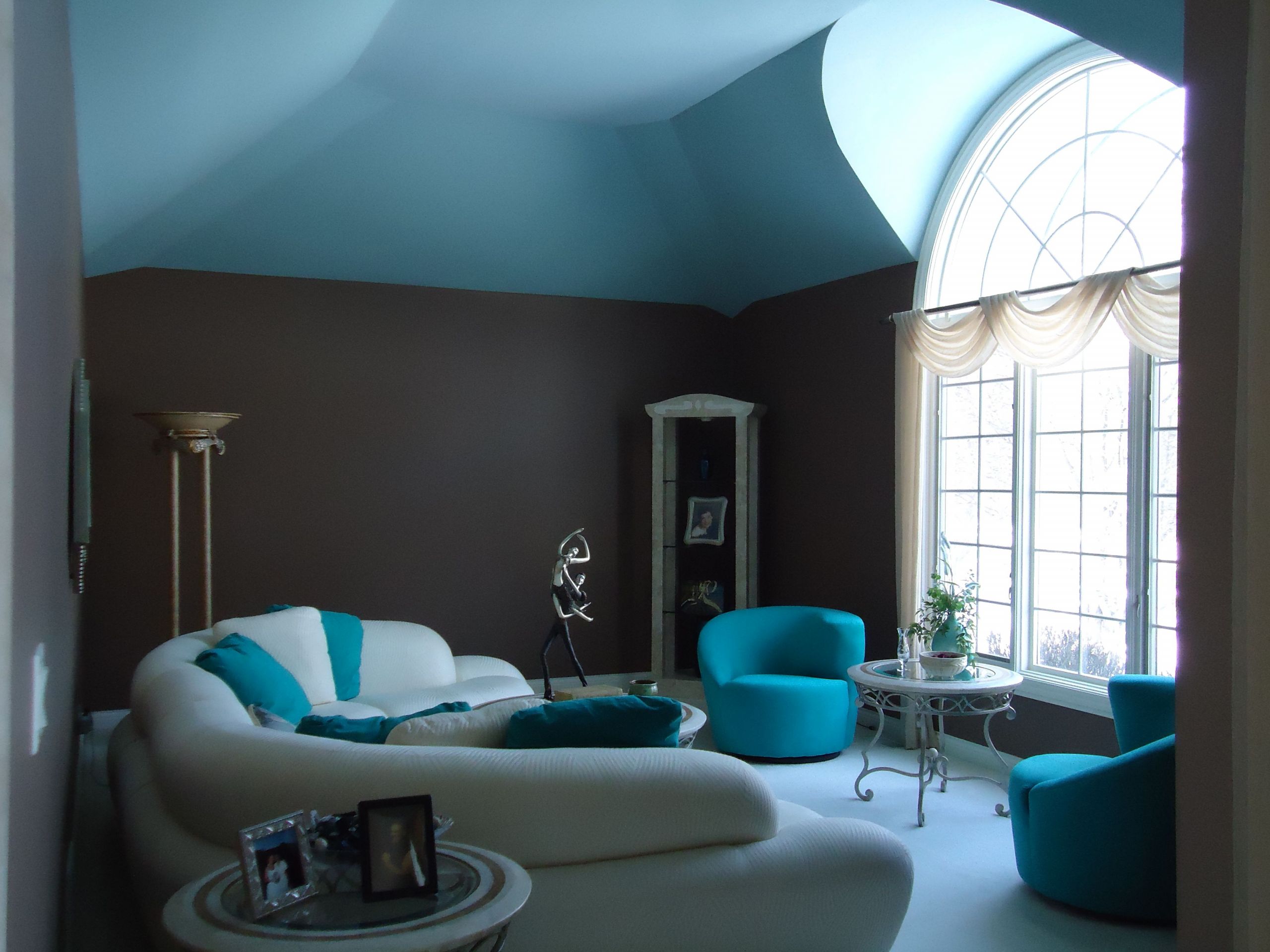 Aqua Curtains Living Room
 Turquoise Living Room Design – HomesFeed