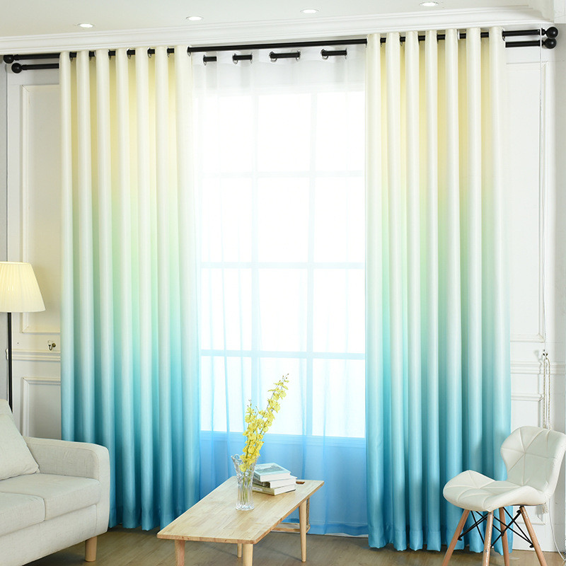 Aqua Curtains Living Room
 Living Room Aqua Turquoise Blue Ombre Curtains Two Tone