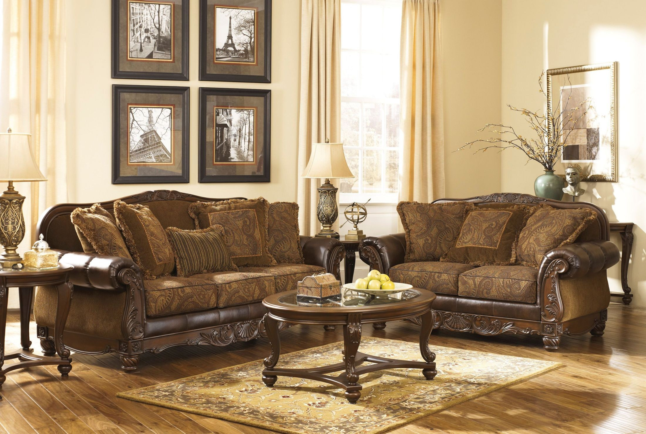 Ashley Furniture Living Room Chairs
 Fresco DuraBlend Antique Living Room Set from Ashley