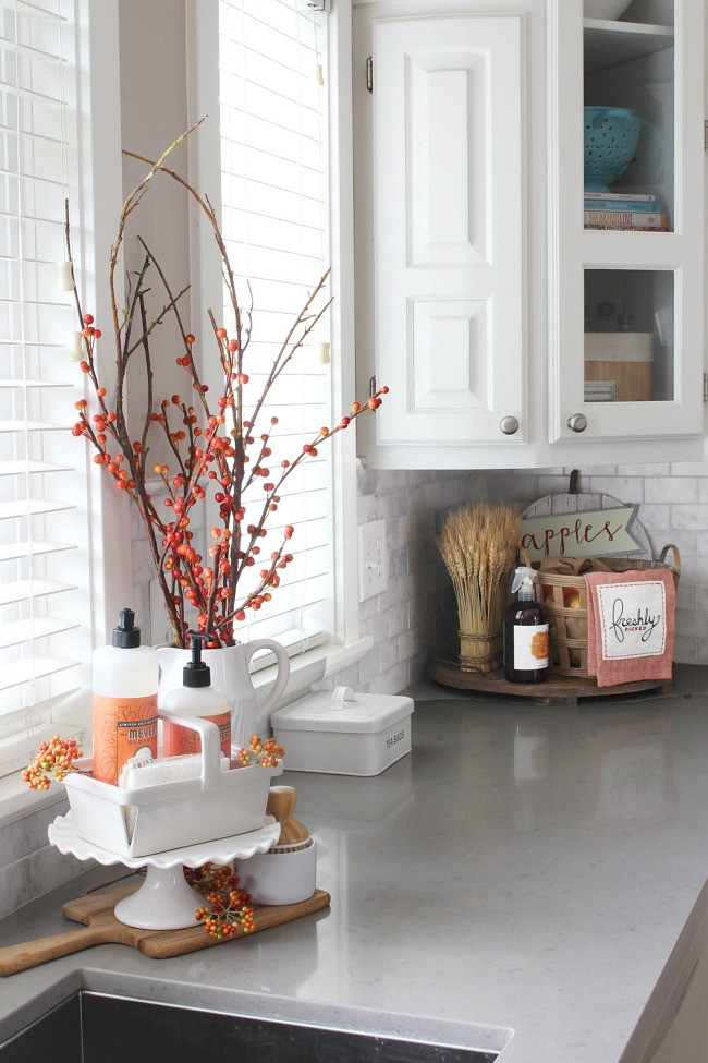 Autumn Kitchen Curtains
 Fall Kitchen Decor Clean and Scentsible