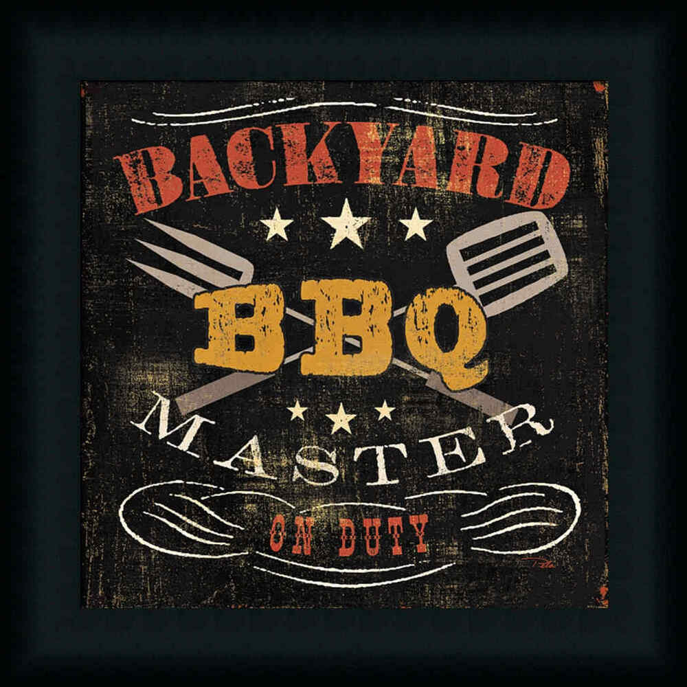 Backyard Bbq Decor
 Backyard BBQ Pela Studio Country Rustic Sign Framed Art