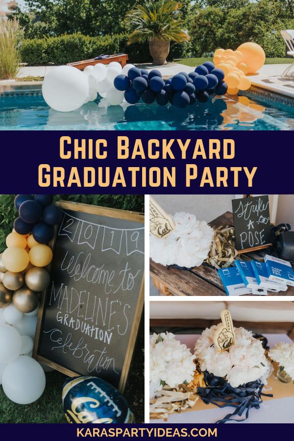 Backyard Graduation Party Decorations
 Kara s Party Ideas Chic Backyard Graduation Party