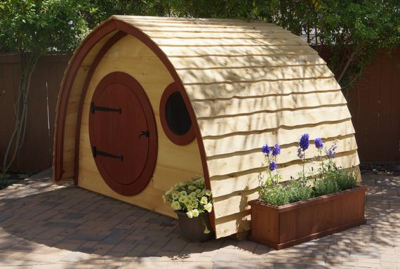 Backyard Playhouse Kits
 Hobbit Hole Playhouse Kit outdoor wooden kids playhouse with