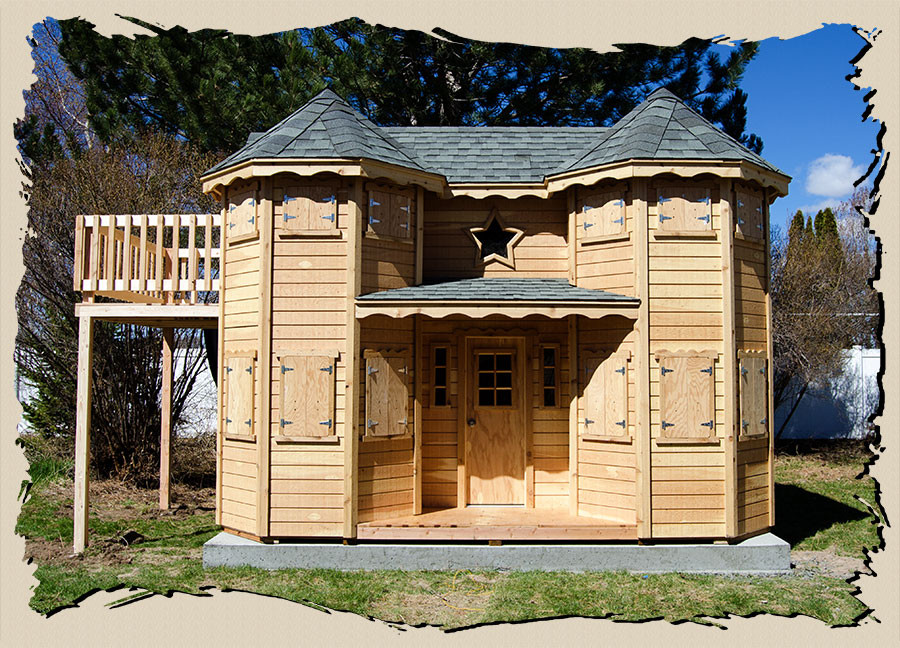 Backyard Playhouse Kits
 Kids Castle playhouse kit for kids outdoor play