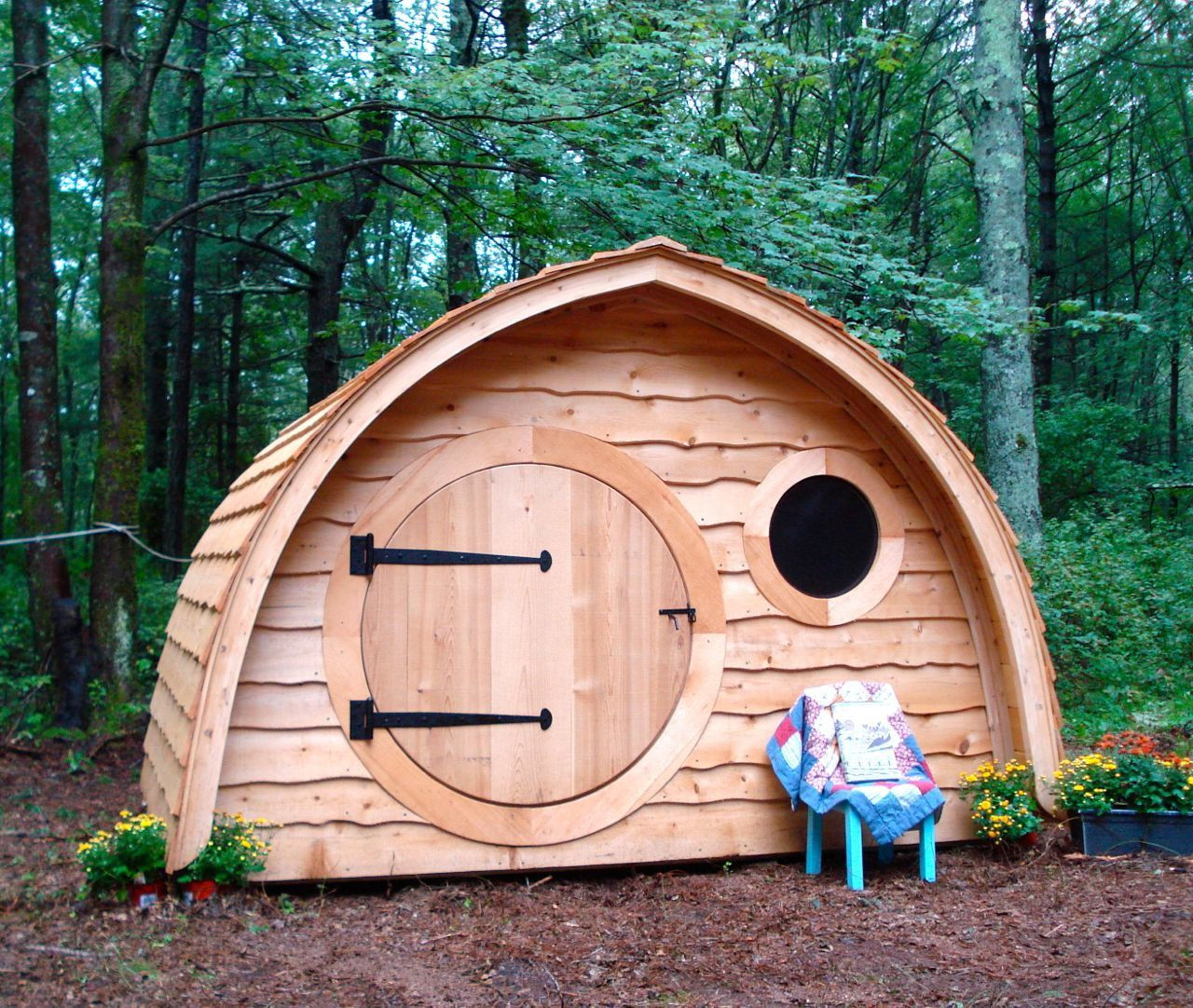 Backyard Playhouse Kits
 Hobbit Hole Playhouse Kit outdoor wooden kids playhouse