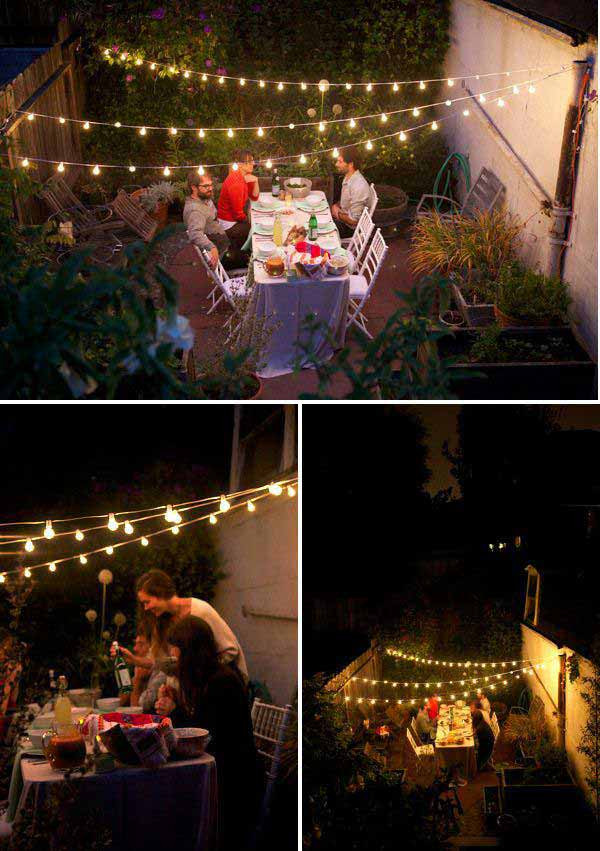 Backyard String Lighting Ideas
 24 Jaw Dropping Beautiful Yard and Patio String Lighting
