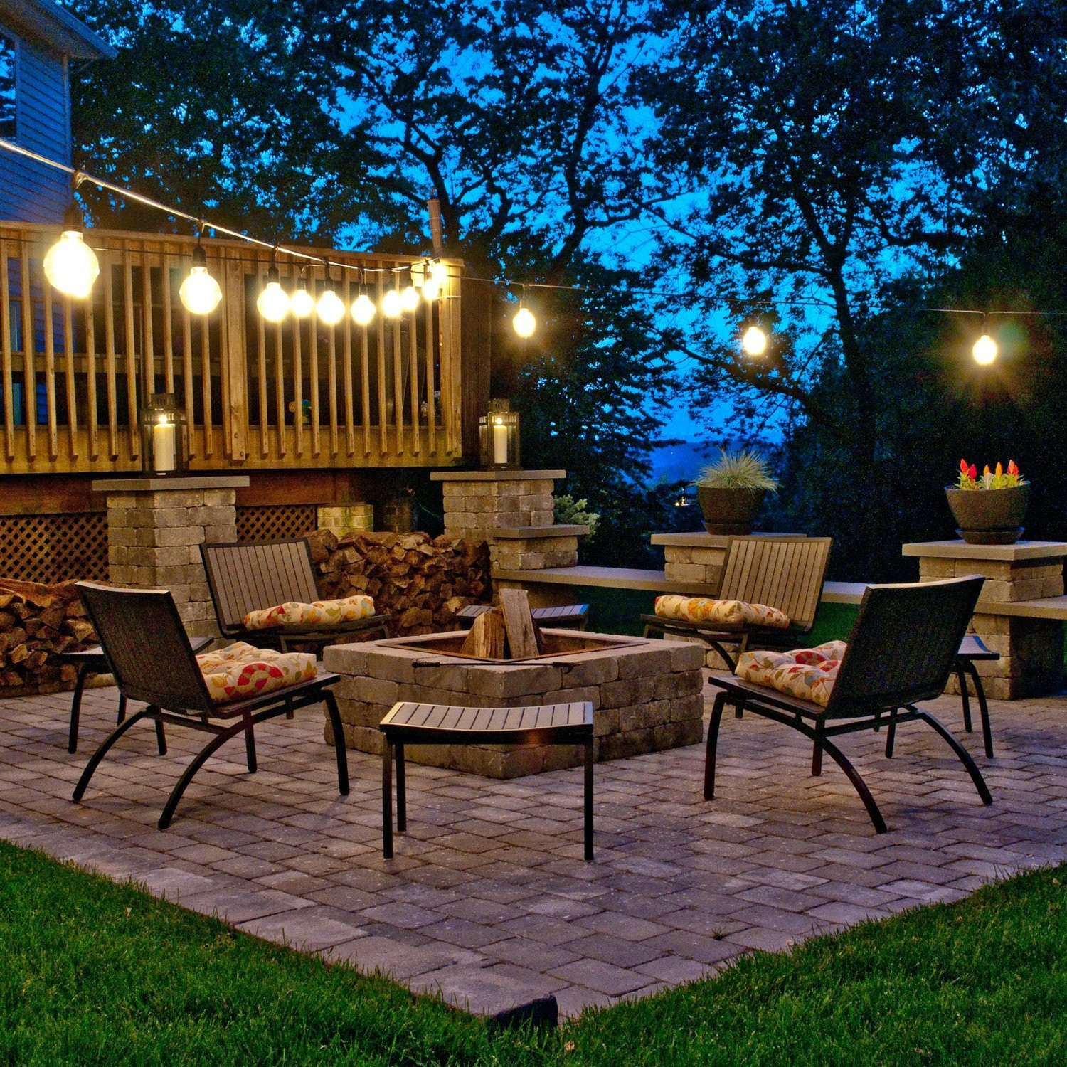 Backyard String Lighting Ideas
 Top Outdoor String Lights for the Holidays Teak Patio
