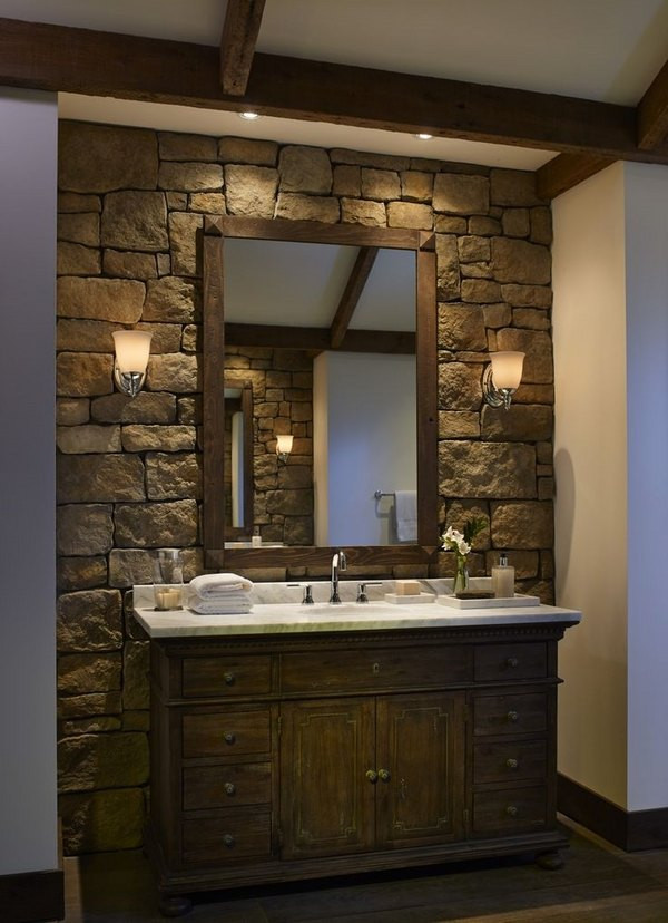 Bathroom Accent Wall Ideas
 Stone bathroom ideas – original decorations with great