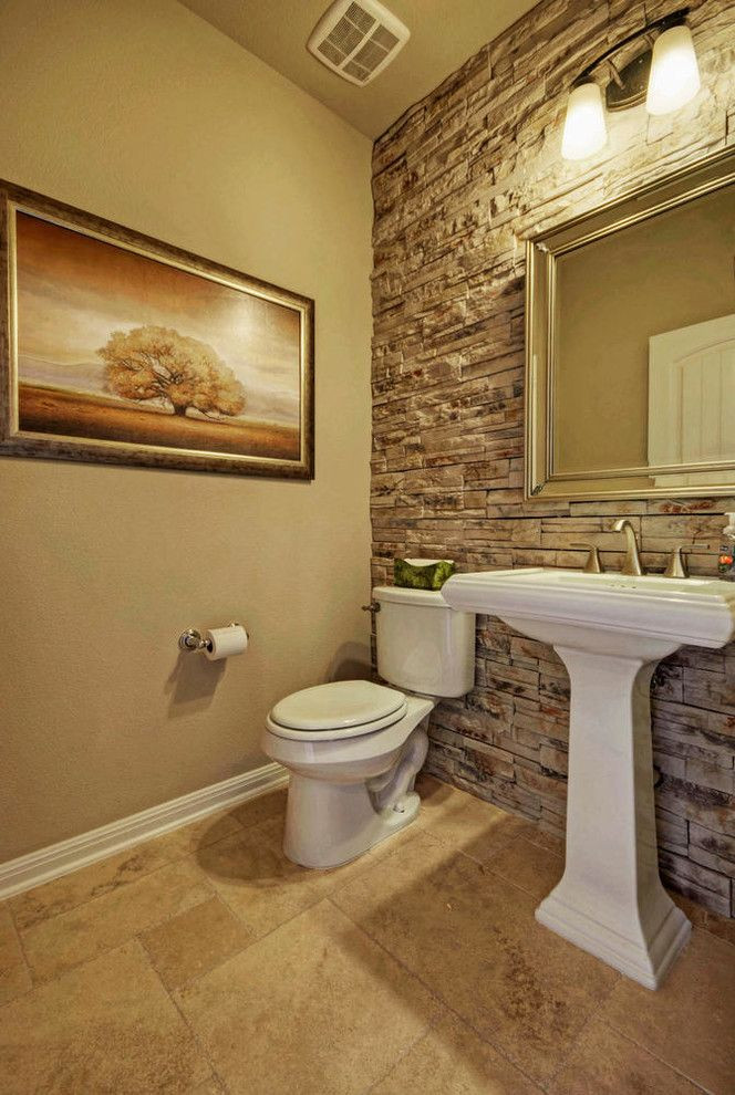 Bathroom Accent Wall Ideas
 stone accent wall in the bathroom adds class and needs
