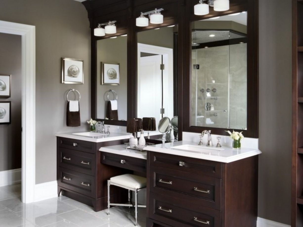 Bathroom Cabinets With Makeup Vanity
 60 Bathroom Vanity Ideas with Makeup Station ROUNDECOR