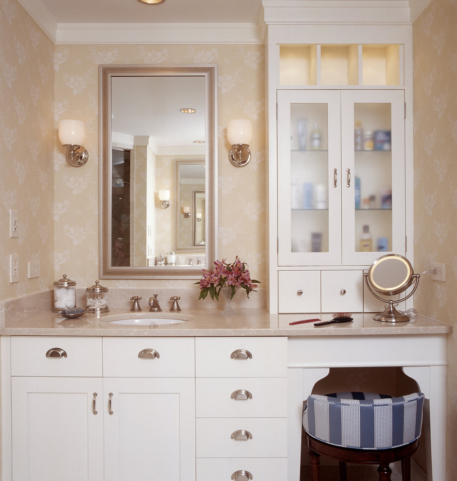 Bathroom Cabinets With Makeup Vanity
 Pretty makeup vanitiesin Bathroom Traditional with