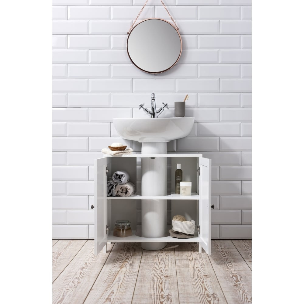 Bathroom Cabinets With Sink
 Stow Bathroom Sink Cabinet Undersink in White