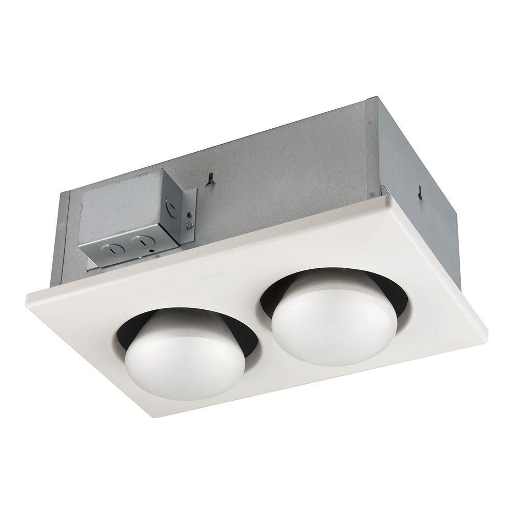 Bathroom Ceiling Heater And Light
 Broan 500 Watt 2 Bulb Ceiling Infrared Heater 163 The